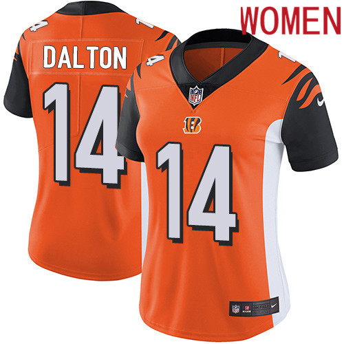 2019 Women Cincinnati Bengals #14 Dalton orange Nike Vapor Untouchable Limited NFL Jersey->women nfl jersey->Women Jersey